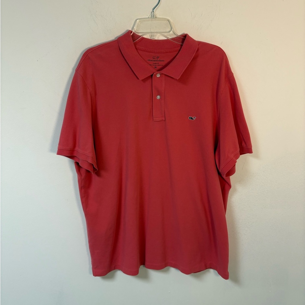 Vineyard Vines Men's Short Sleeve Polo Shirt Salmon Color XL